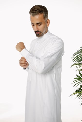 ثوب إزاري أبيض كبك رجال
