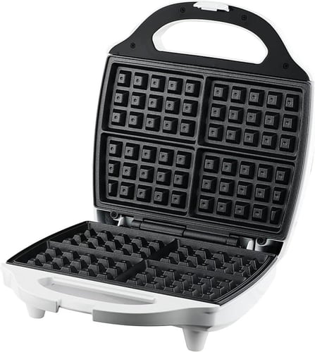 الة صنع وافل بحجم كبير من جانو JN1366، ابيض