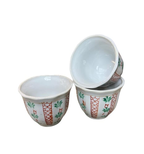 طقم فناجيل شعبي وسط قهوة 12 حبة