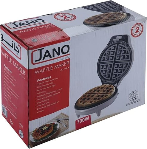 ماكينة صنع الوافل الكهربائية 700 واط من جانو، لون...