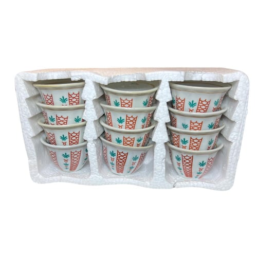 طقم فناجيل شعبي صغير قهوة 12 حبة