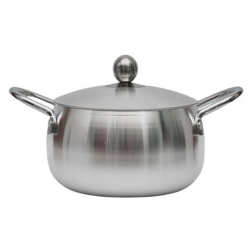 طقم قدور ألمنيوم كروي بمقابض معدنية 5 قطع