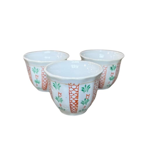 طقم فناجيل شعبي وسط قهوة 12 حبة