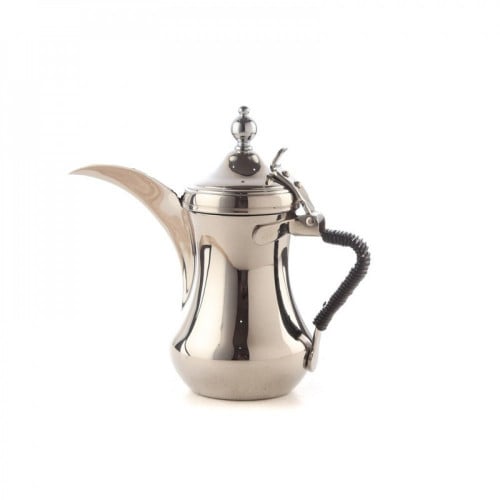 دلة العساف الأصلي استيل مقبض اسود مقاس 20