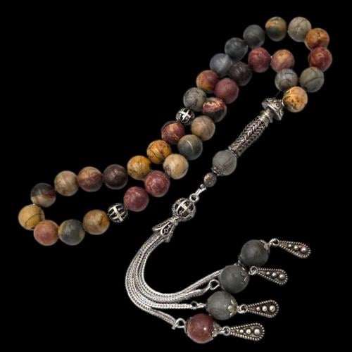 سبحة فاخرة بحجر العقيق– تصميم أنيق وفريد