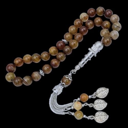 سبحة فاخرة بحجر العقيق– تصميم أنيق وفريد