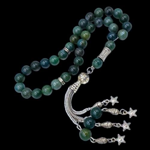 سبحة فاخرة بحجر العقيق– تصميم أنيق وفريد