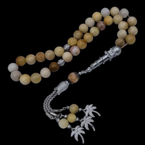 سبحة فاخرة بحجر العقيق– تصميم أنيق وفريد