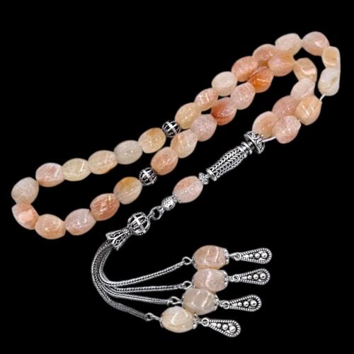 سبحة فاخرة بحجر العقيق– تصميم أنيق وفريد