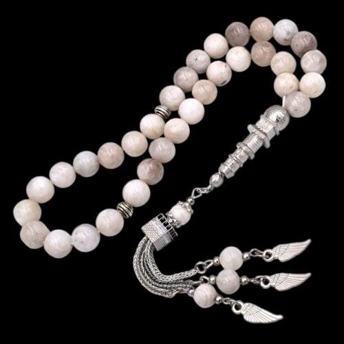 سبحة فاخرة بحجر العقيق– تصميم أنيق وفريد