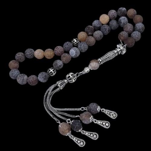 سبحة فاخرة بحجر الأونكس– تصميم أنيق وفريد