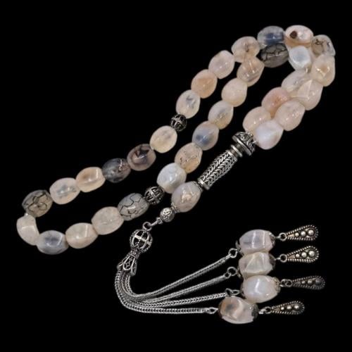 سبحة فاخرة بحجر العقيق– تصميم أنيق وفريد