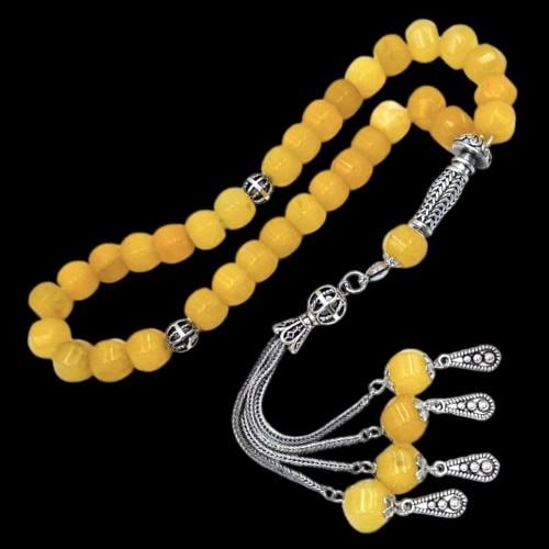 سبحة فاخرة بحجر العقيق– تصميم أنيق وفريد