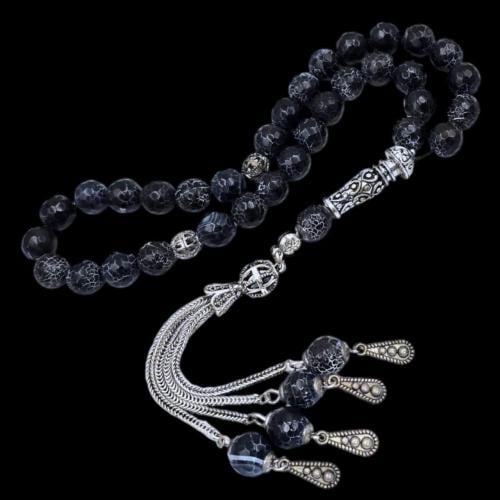 سبحة فاخرة بحجر الأونكس– تصميم أنيق وفريد