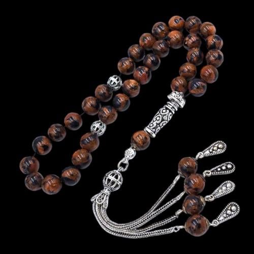 سبحة فاخرة بحجر العقيق– تصميم أنيق وفريد