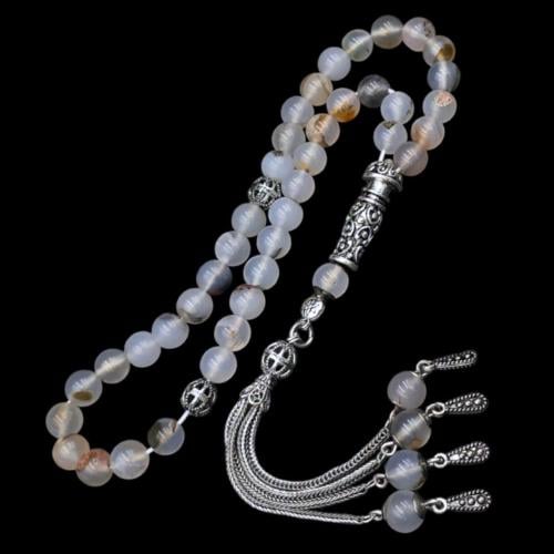 سبحة فاخرة بحجر العقيق– تصميم أنيق وفريد