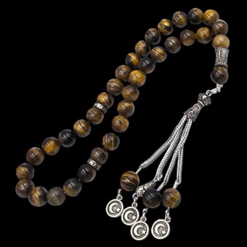 سبحة فاخرة بحجر عين النمر– تصميم أنيق وفريد