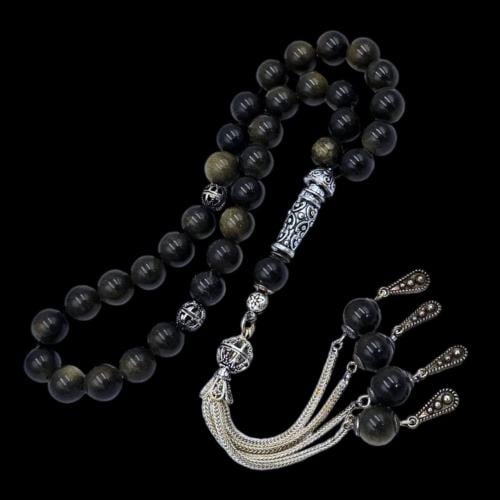 سبحة فاخرة بحجر العقيق– تصميم أنيق وفريد