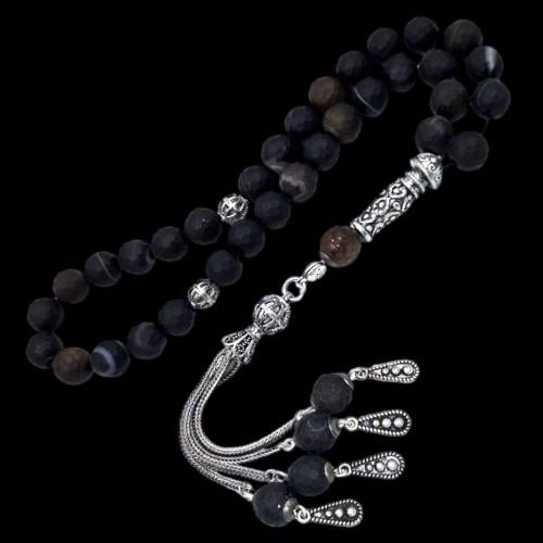 سبحة فاخرة بحجر الأونكس– تصميم أنيق وفريد