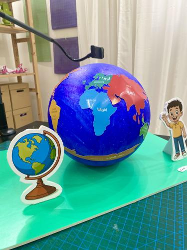 Model of the continents of the world