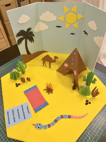 مجسم الصحراء بأشكال هندسية