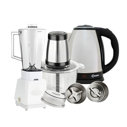 بكج التميز (خلاطة مع مطحنة + فرامة لحم + غلاية ماء...