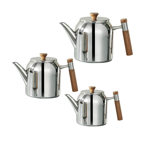 طقم 3 أباريق شاي ستانلس ستيل من Ipasa رقم 0218123