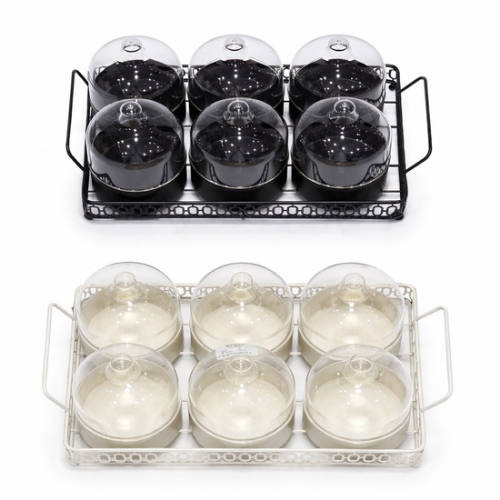 طقم مكسرات اكريليك بقاعدة معدنية