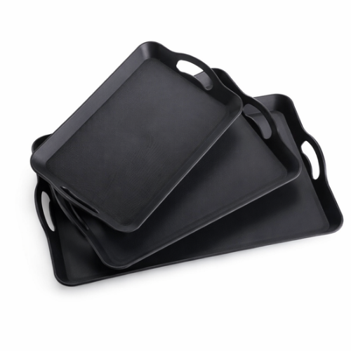 صينية تقديم بلاستيكية سوداء