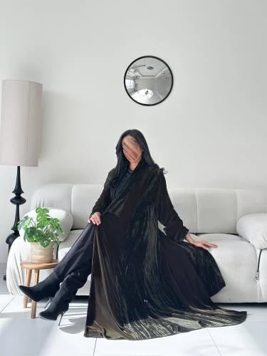 Olive Velvet Abaya