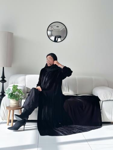 Black Velvet Abaya