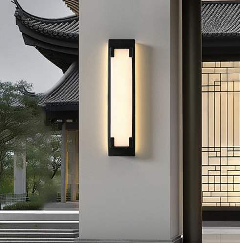 فانوس جداري اسود لون الانارة اصفر 30 واط