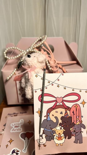 تعليقة الدب مع كتابة اسم(بدون شنطة)