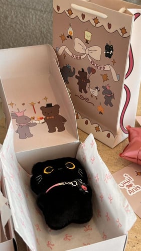 ميدالية قطة (اسود)