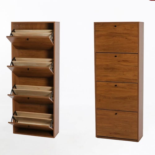 خزانة احذية 4 دور خشب مقاس 158*25*62 سم