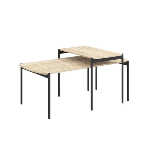 طقم طاولات خدمة خشبية حديثة 2 قطع