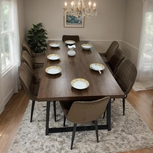 طاولة طعام خشب 8 كراسي مقاس 100*200 سم