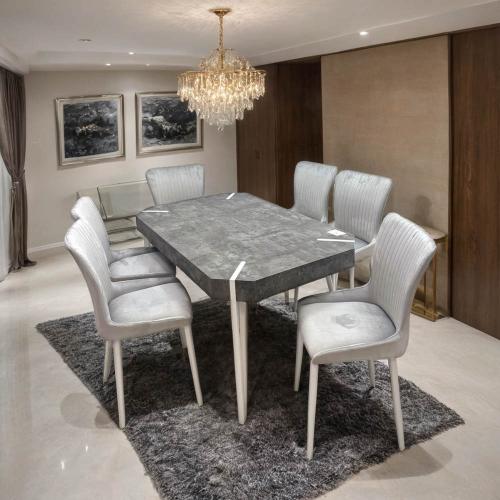 طاولة طعام خشب 6 كراسي