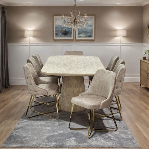 طاولة طعام خشب 8 كراسي مقاس 76* 100*200 سم