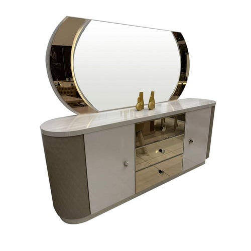 طاولة طعام تركي خشب 12 كرسي مع بوفية