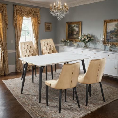 طاولة طعام بديل رخام 4 كراسي