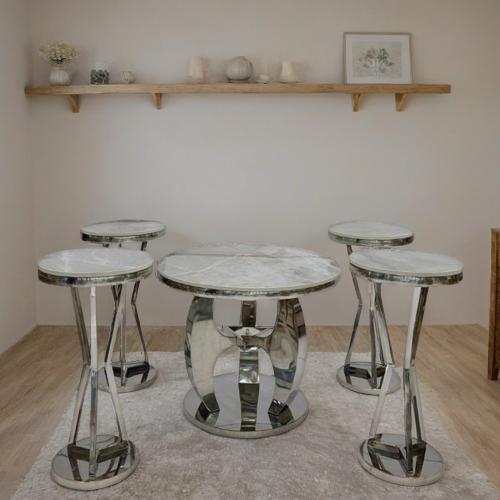 طقم طاولات شاي سيراميك 1+4 S