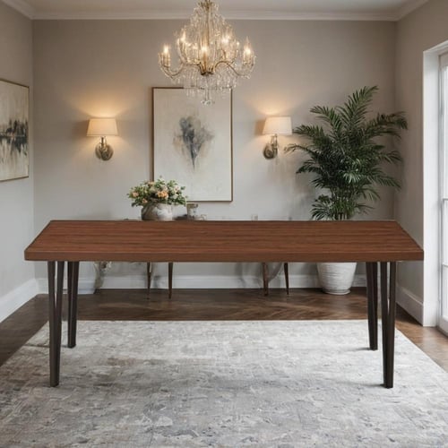 طاولة طعام خشب 8 كراسي مقاس75*100*200 سم