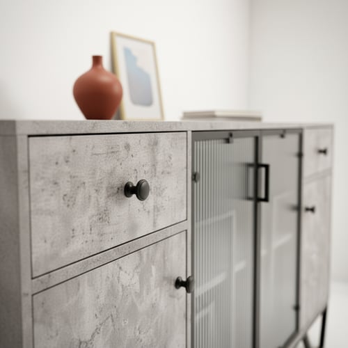 دولاب بوفية خشب تصميم انيق 160