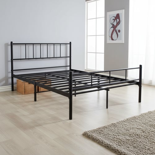 هيكل سرير لون اسود200*140سم