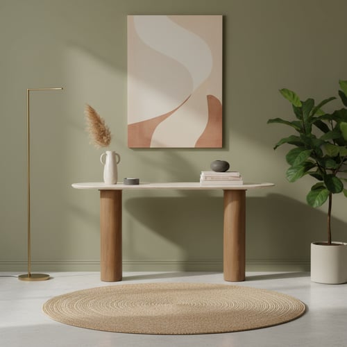 مدخل استقبال خشب 140*40*80 سم