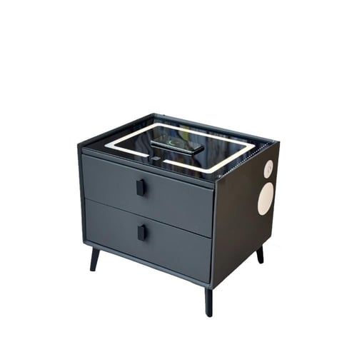 طاولة سرير جانبية ذكية شاحن لاسلكي و تايب سي و يو...