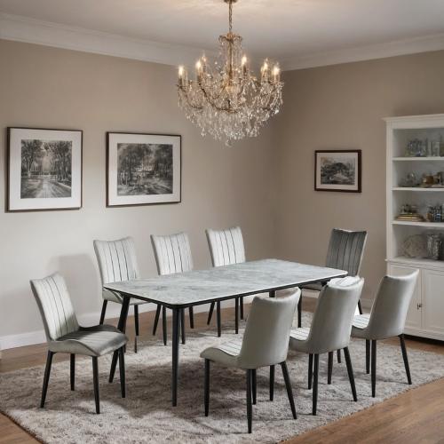 طاولة طعام سيراميك 8 كراسي