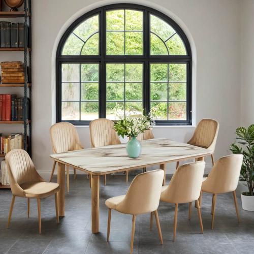 طاولة طعام رخام 8 كرسي