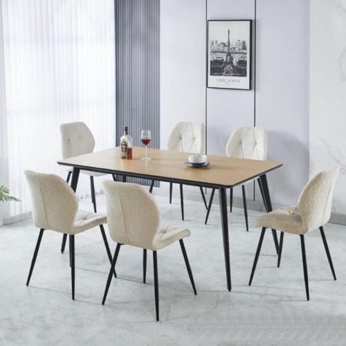 طاولة طعام خشب 6 كراسي